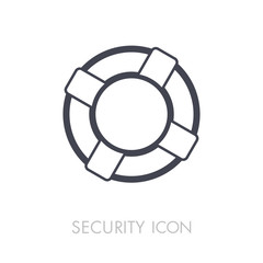Life saver outline icon. Susiness sign