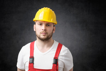 Disappointed construction worker