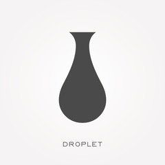 Silhouette icon droplet