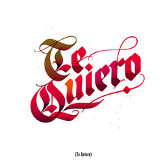 Te Quiero, Valentine's day lettering card