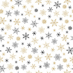 Snowflake seamless pattern. Snowflakes background.