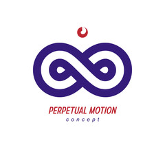 Endless Infinity Loop conceptual logo, vector special sign.