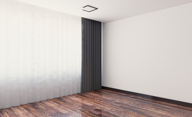 Blank room. 3D rendering.