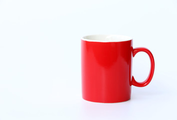 Red Coffee Cup White background