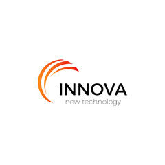 Innovation technology company abstract vector logo template.