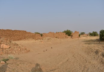 kuldhara a heritage village of thar desert of jaisalmer rajasthan india 