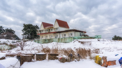 abandoned building in jangja island