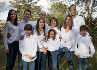 Whole family celebrating a party