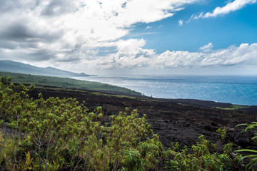 Coulée de lave, ile de la Réunion