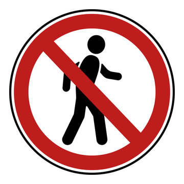 Verbotsschild Icon - Fu&szlig;g&auml;nger Verboten