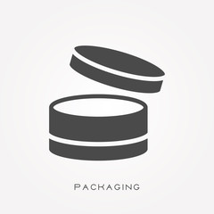 Silhouette icon packaging