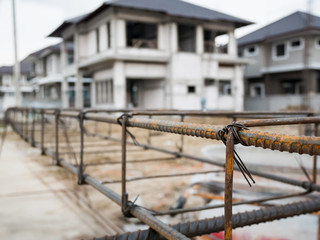 House building construction site