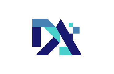 DA Digital Ribbon Letter Logo