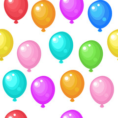 Multicolored balloons. Seamless pattern.