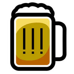 Isolated beer icon