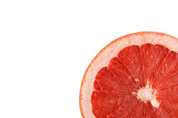 Grapefruit on white isolated background