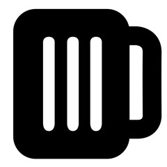 Isolated beer icon