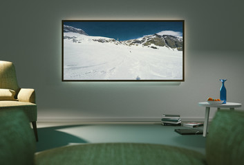 Flatscreen TV in livingroom