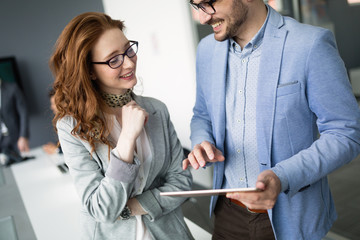 Business people having fun in office
