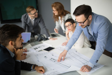 Fototapeta premium Business people conference in modern office