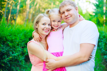 Fototapeta premium happy family outdoor