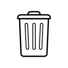 trash bin vector icon