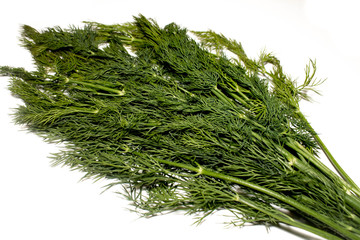 bunch of dill isolated on white background