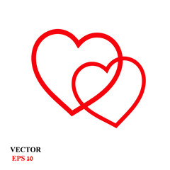 Heart Icon Vector.Valentine heart .Heart Icon Object.