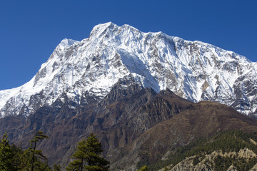 Fototapeta na wymiar Beautiful landscape in Himalayas, Annapurna region, Nepal.
