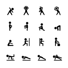 exercise fitness icon set, vector eps10