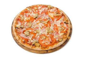 Pizza Schinken und Champignons