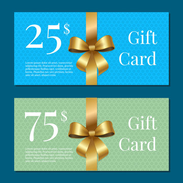 Festive Gift Cards for 25 and 75 Dollar Purchases