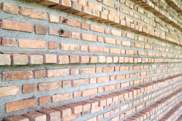 Orange brick wall texture background.