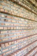 Orange brick wall texture background.