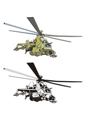 Fototapeta premium cartoon strike helicopter