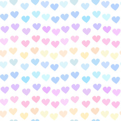 cute colorful hand drawn hearts seamless vector pattern background illustration