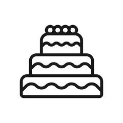 thin line cake icon