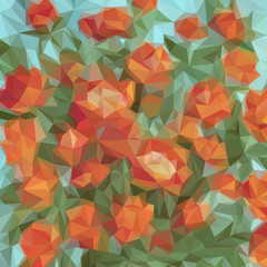 Background with Abstract Low Poly Polygonal Geometrical Pattern. Vector