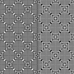 Geometric ornaments. Black and white seamless pattern