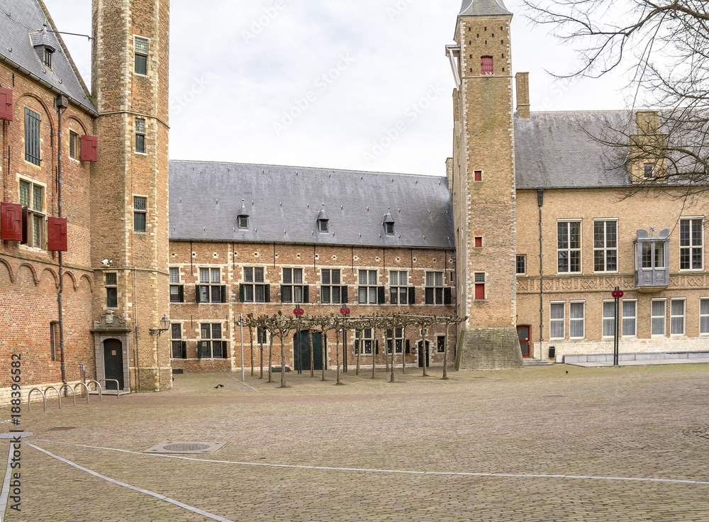 Poster around Middelburg Abbey