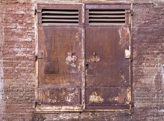 rusty industrial entrance