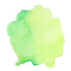 Obraz premium Green Abstract watercolor splash. Wet Watercolour drop for your design.