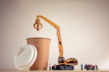 Coffee making process.Macro photo