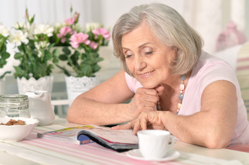 Portrait of a happy aged woman  