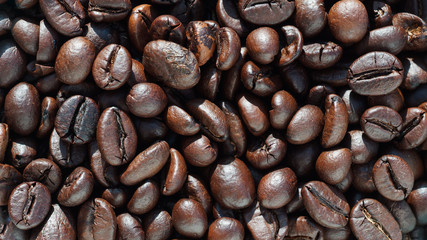 Roasted Coffee Beans background texture.