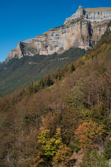 Mountain landscape in Ordesa National park, Pyrenees, Huesca Spain.