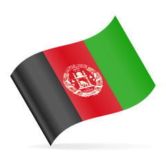 Afghanistan Flag Vector Waving Icon