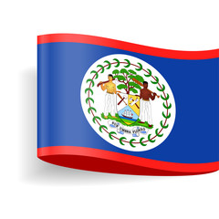 Belize Flag Vector Label Tag Icon