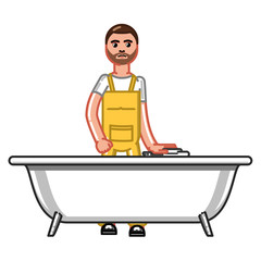 Cleaning service man