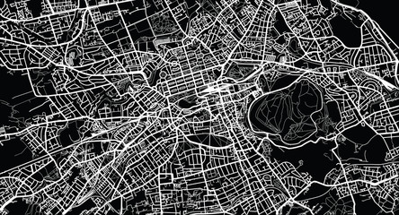 Urban vector city map of Edinburgh, Scotland